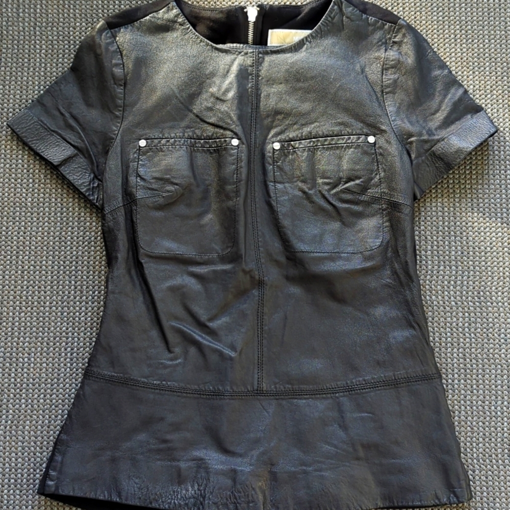 Michael Kors Lamb Leather Top